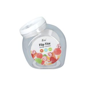 Felli Flip-Tite Cookie Storage Container Clear and White 2 Liter